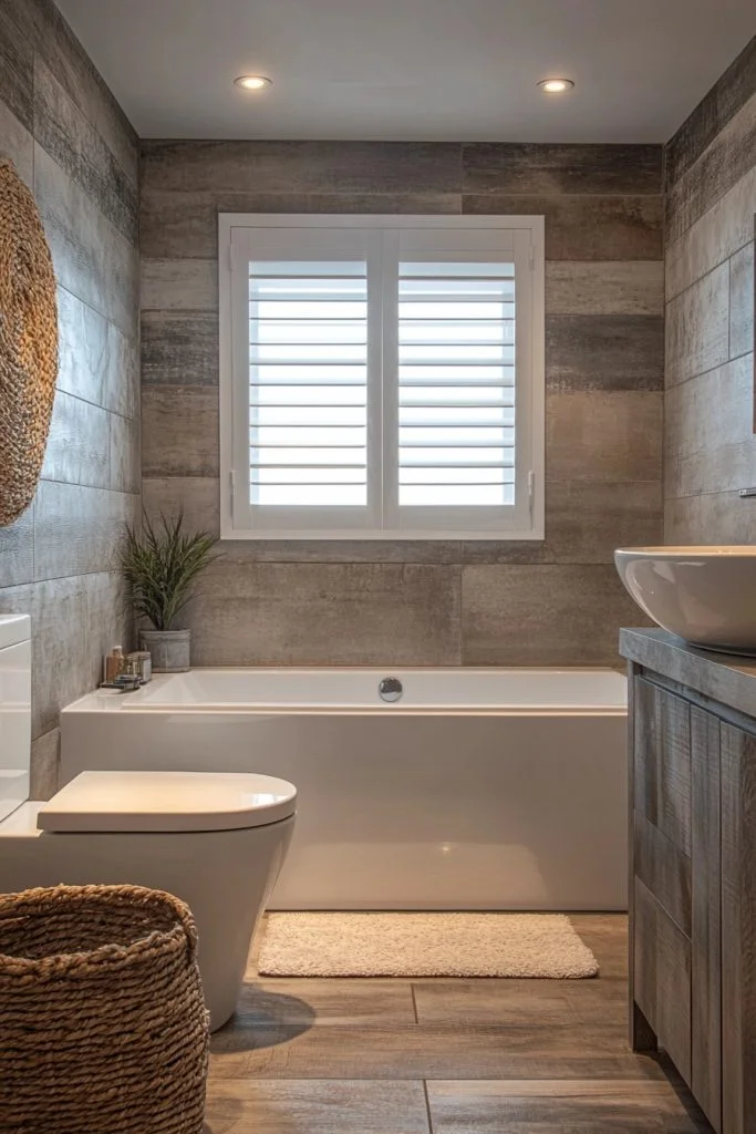 Textured Tile Loft Bathroom