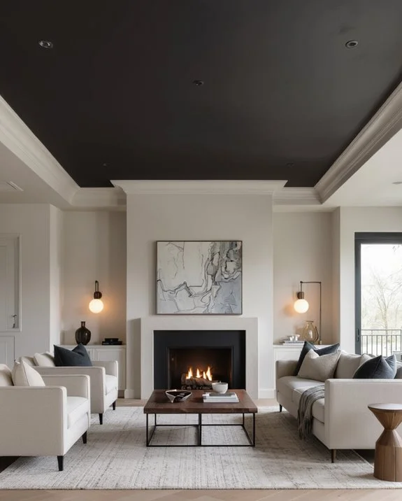 charcoal ceiling enhances drama