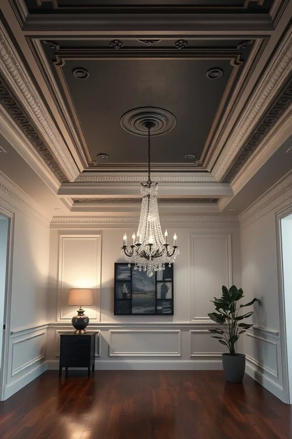 charcoal gray ceiling elegance