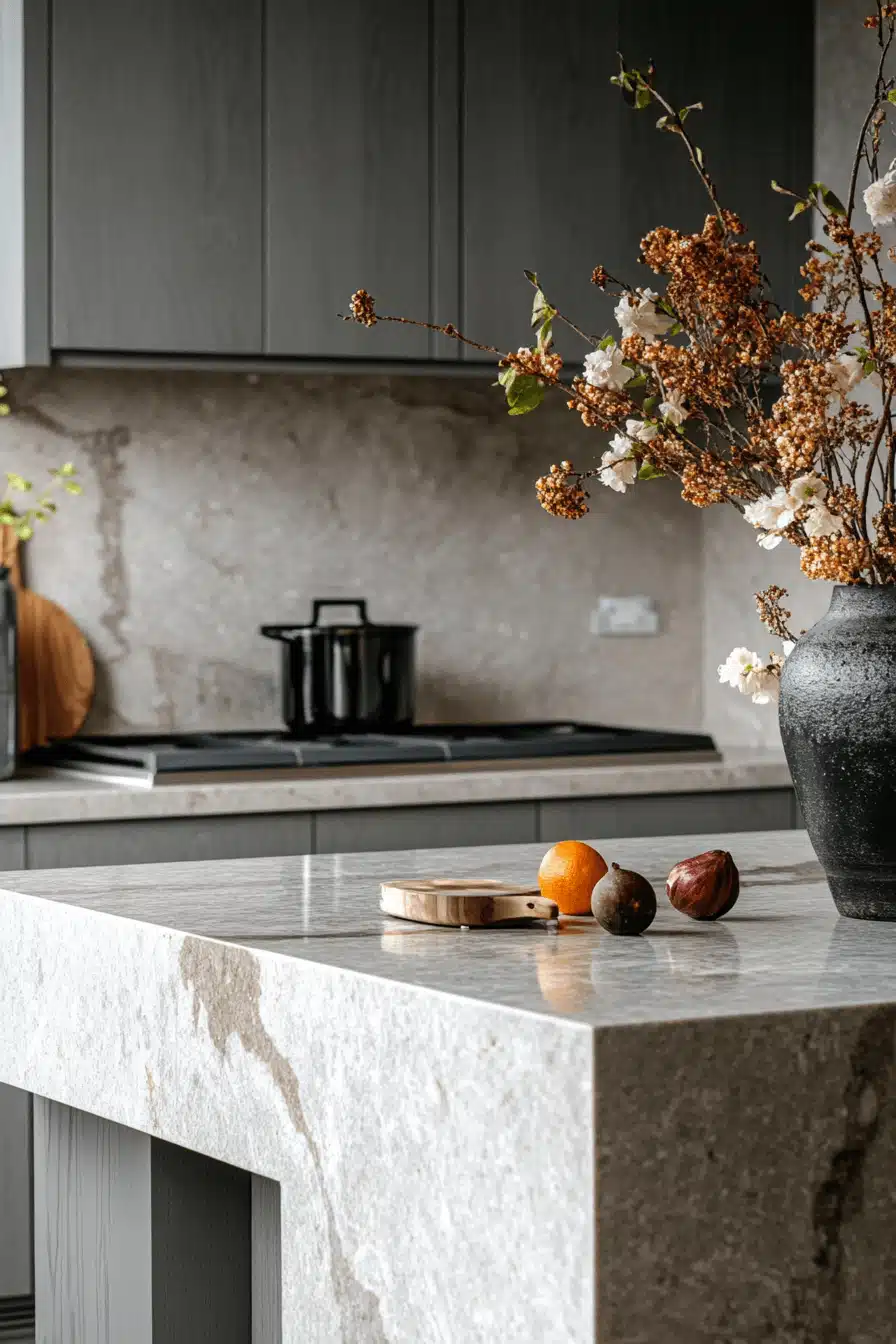 light gray kitchen cabinets