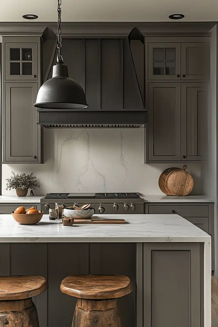 light gray kitchen cabinets