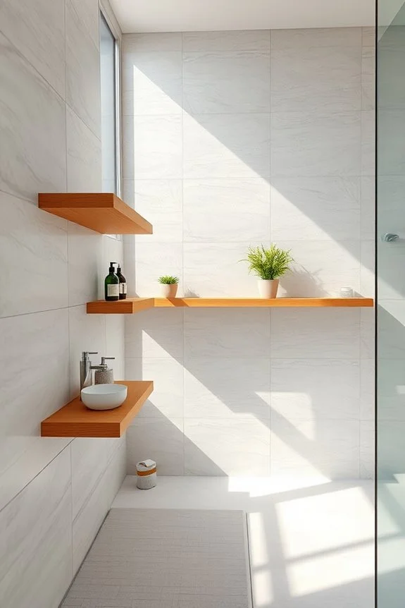 floating shelves for bathrooms