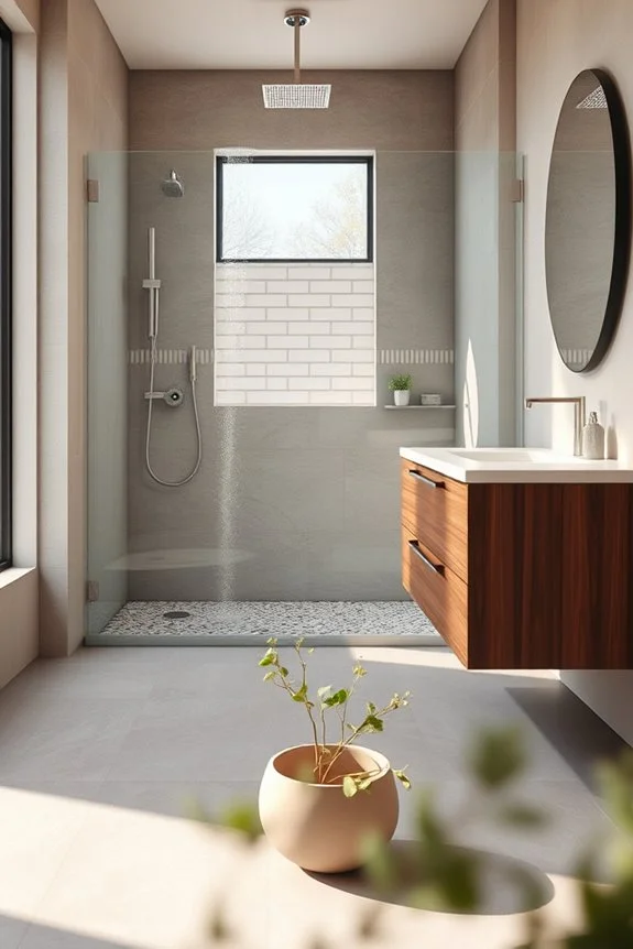 seamless curbless shower design