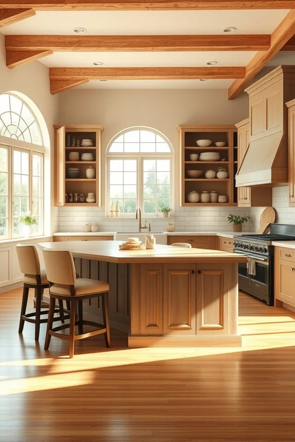 warm rustic farmhouse kitchen