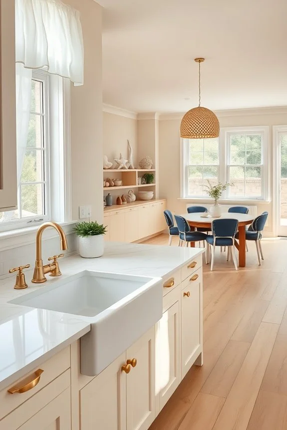 coastal beige nautical kitchen