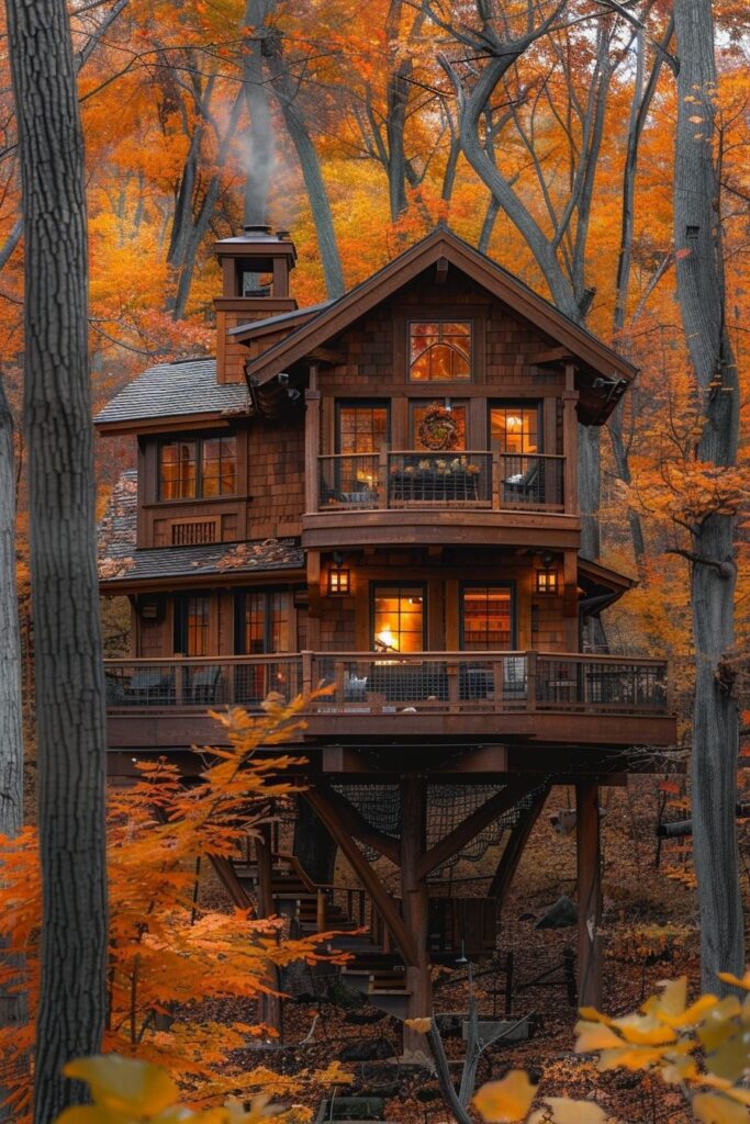 autumn treehouse