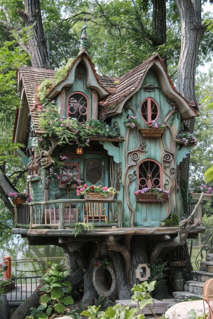 whimsical treehouse