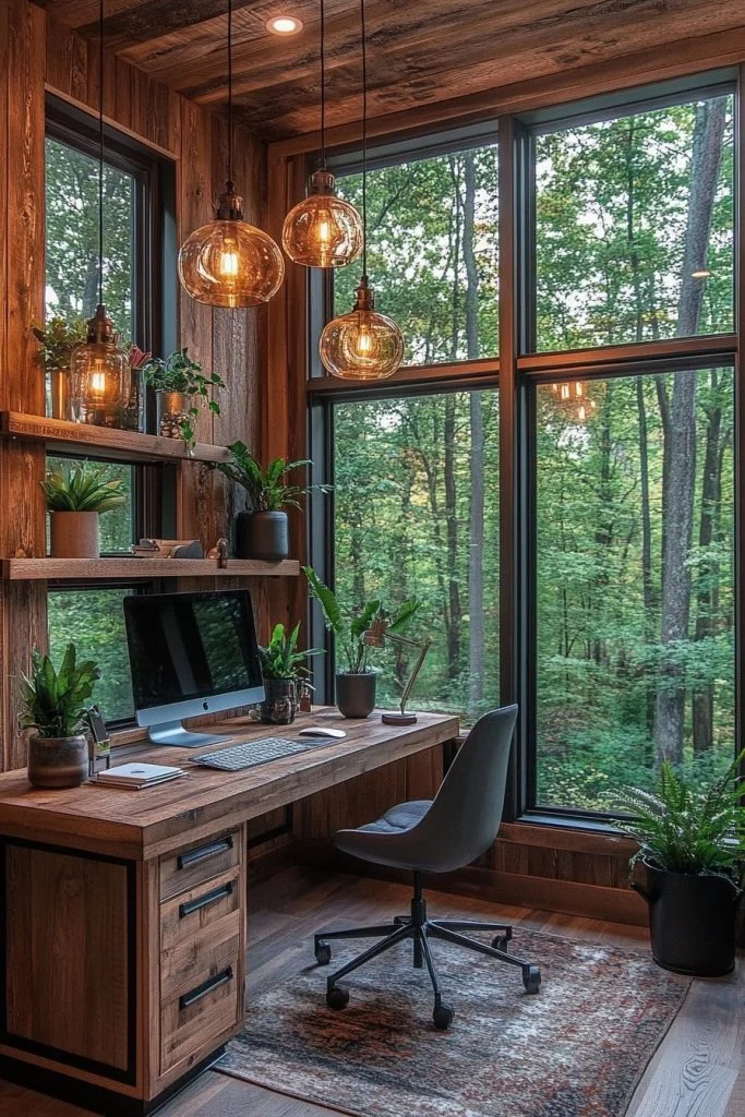 Biophilic Nature-Integrated Workspace