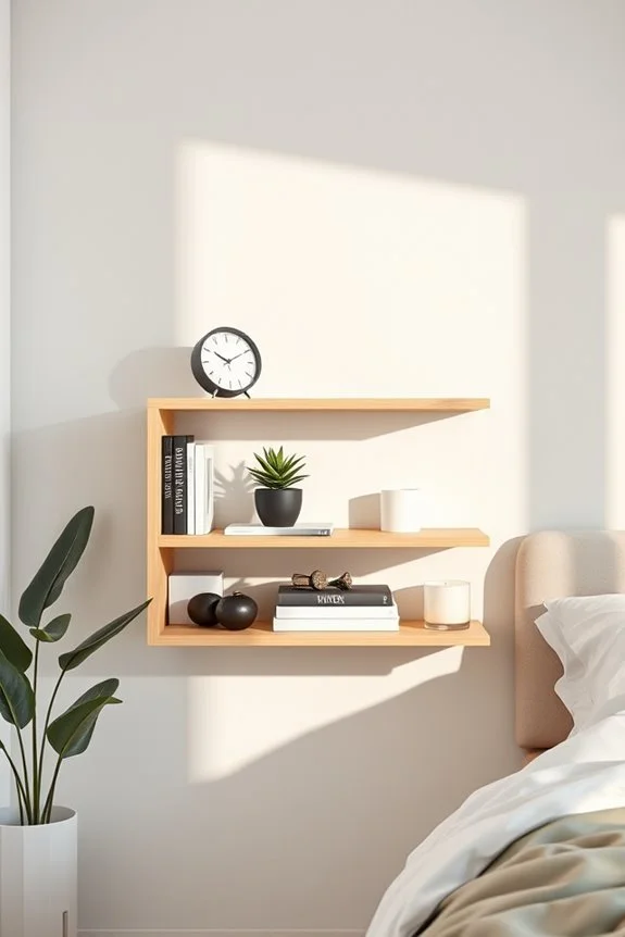 maximize space with corner shelves