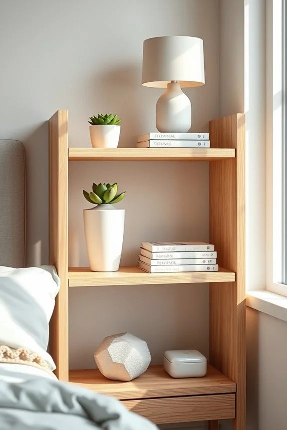 stylish and organized shelving