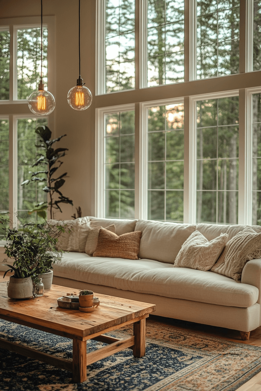 elegant farmhouse living room