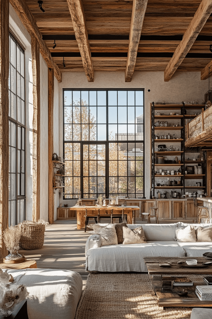 spacious farmhouse interior