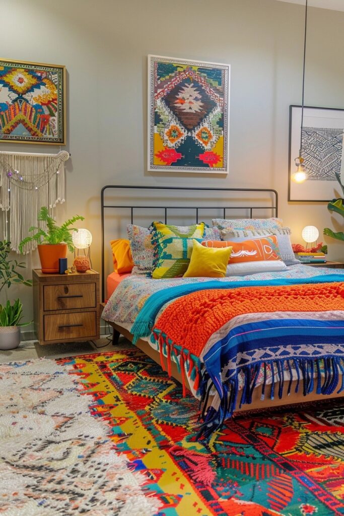 Colorful Boho Bedroom