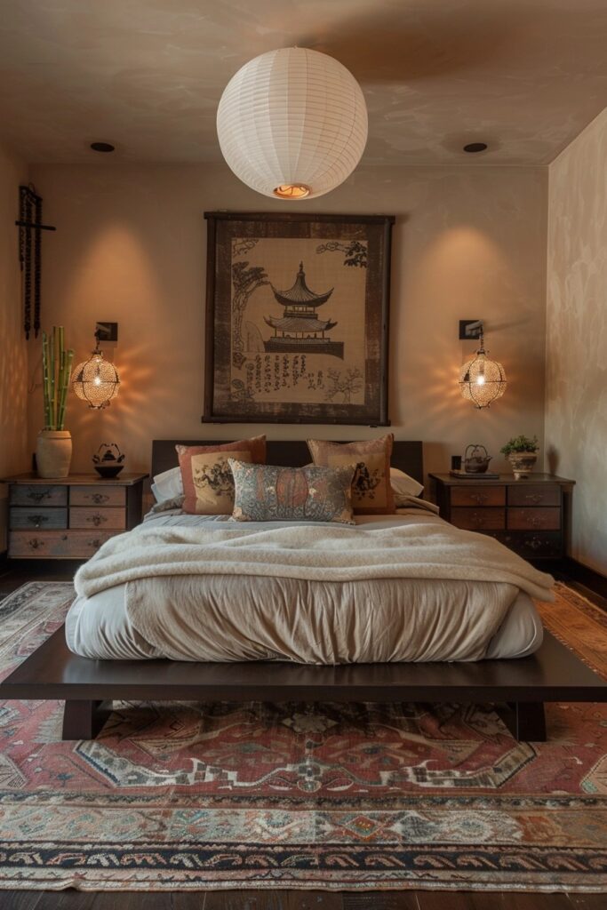 Asian Boho Bedroom