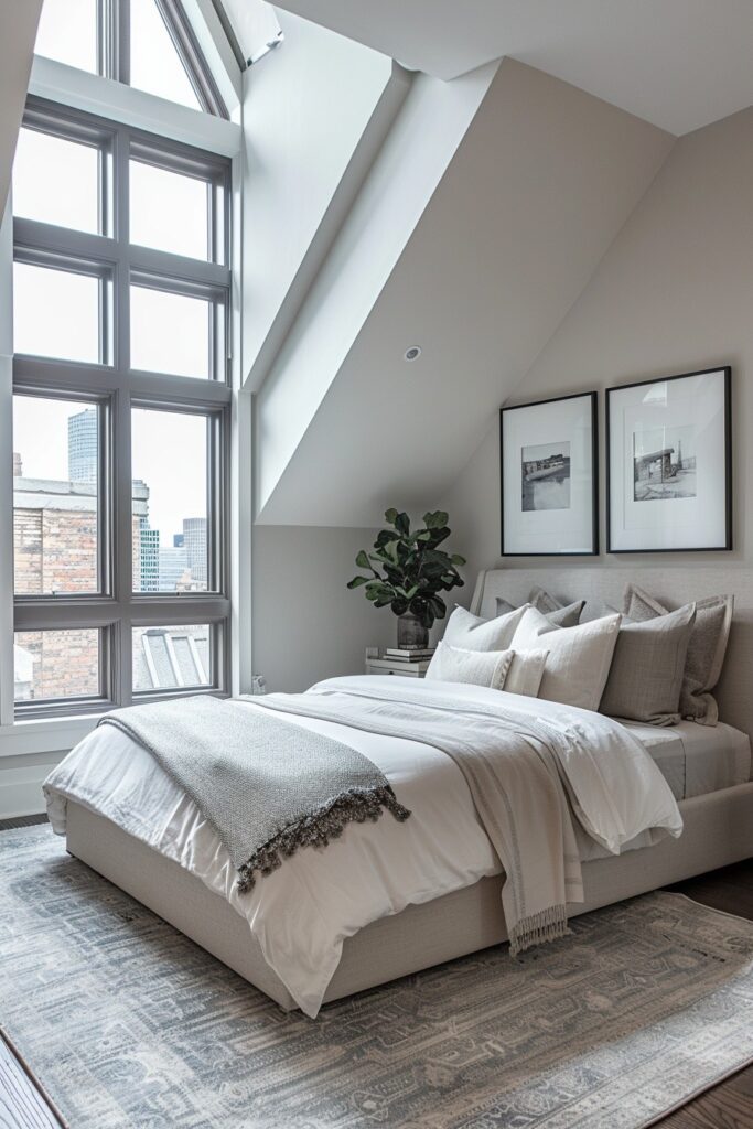 Window-Focused Attic Bedroom