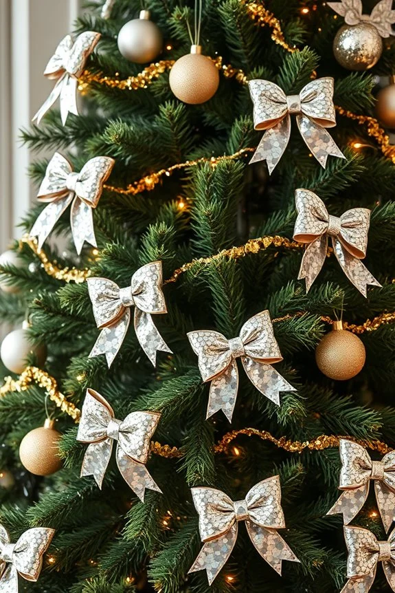 sparkling sequin bow decorations