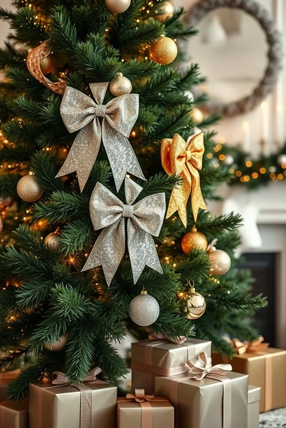 dazzling oversized glitter bows