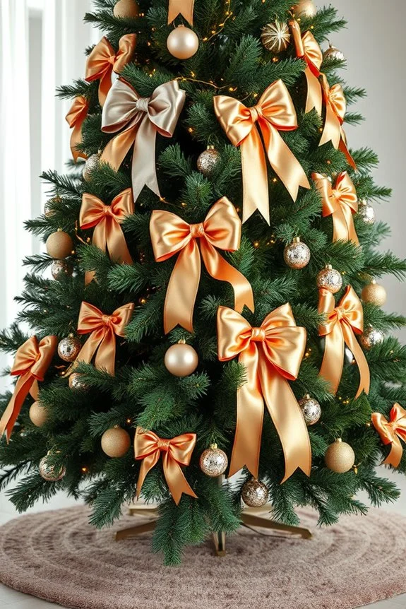 elegant metallic bows decor