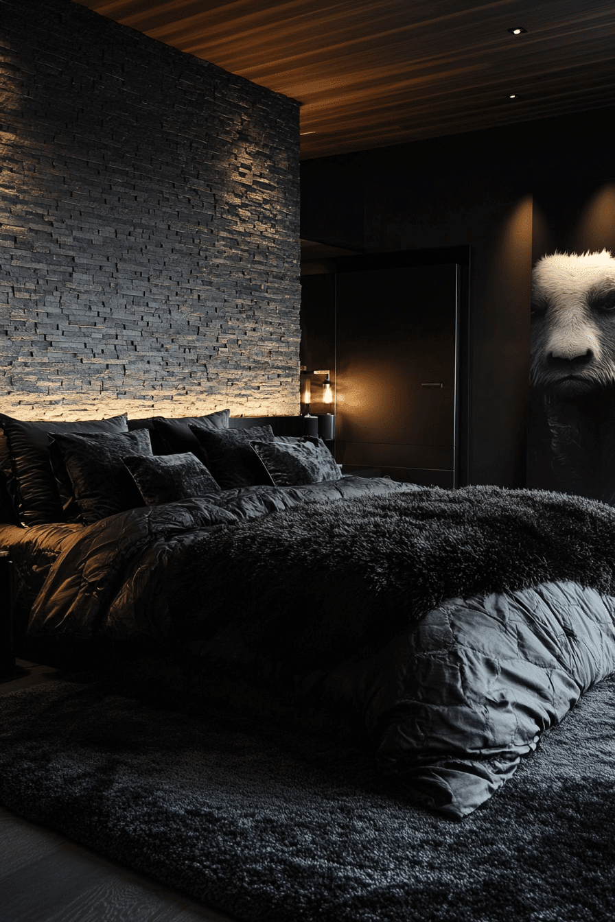 black bedroom
