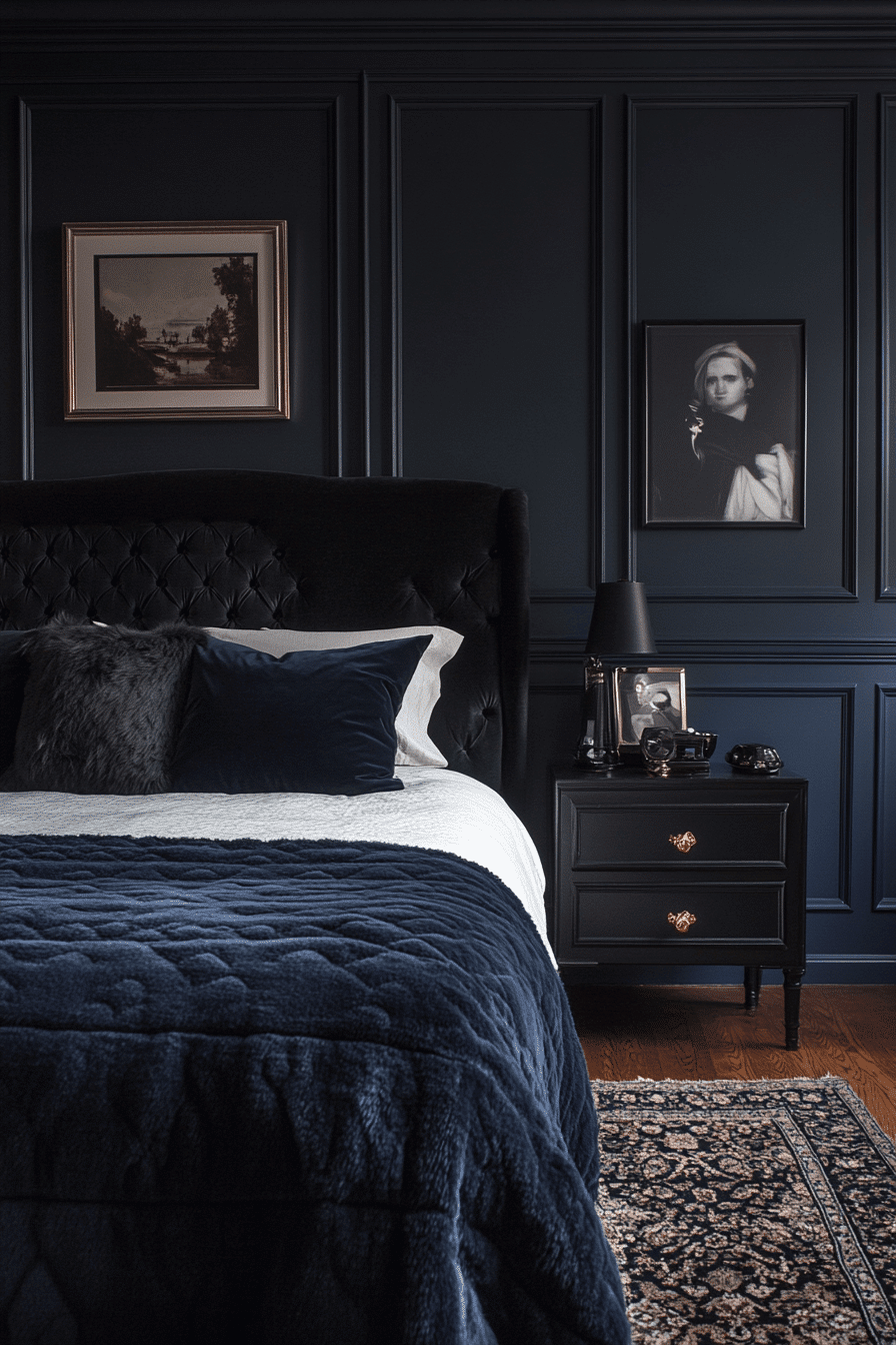 black bedroom