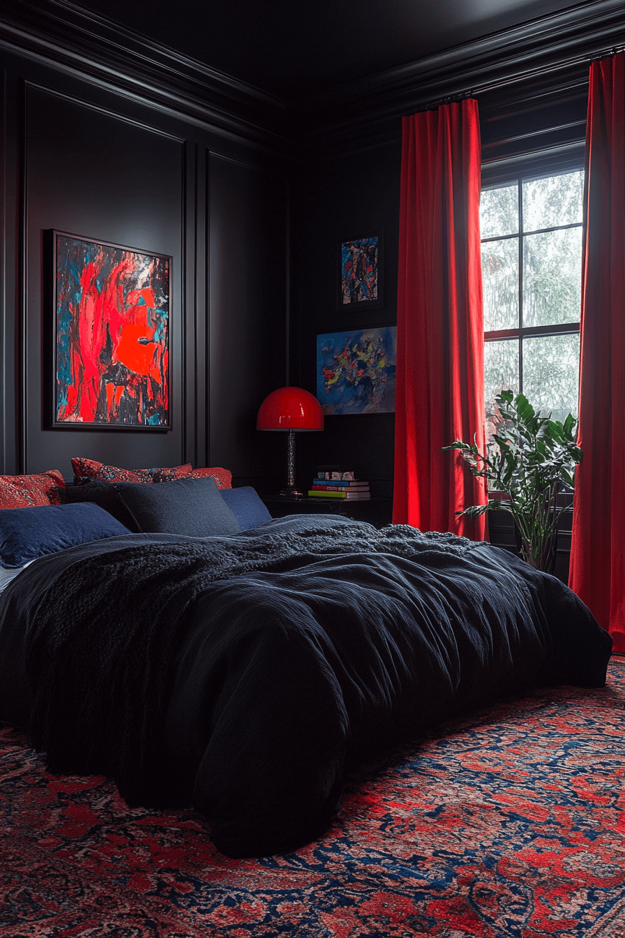 black bedroom