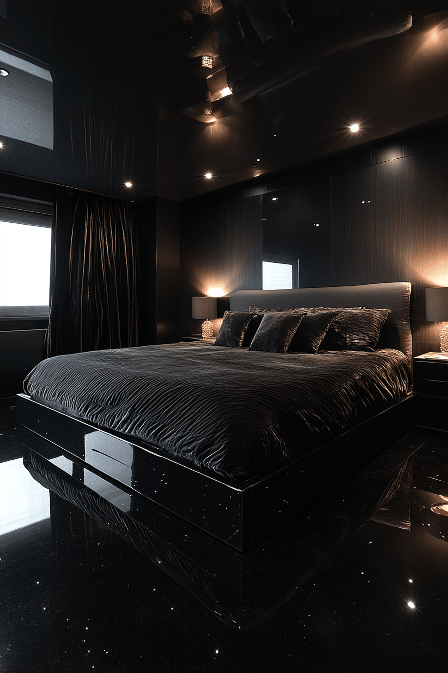 black bedroom