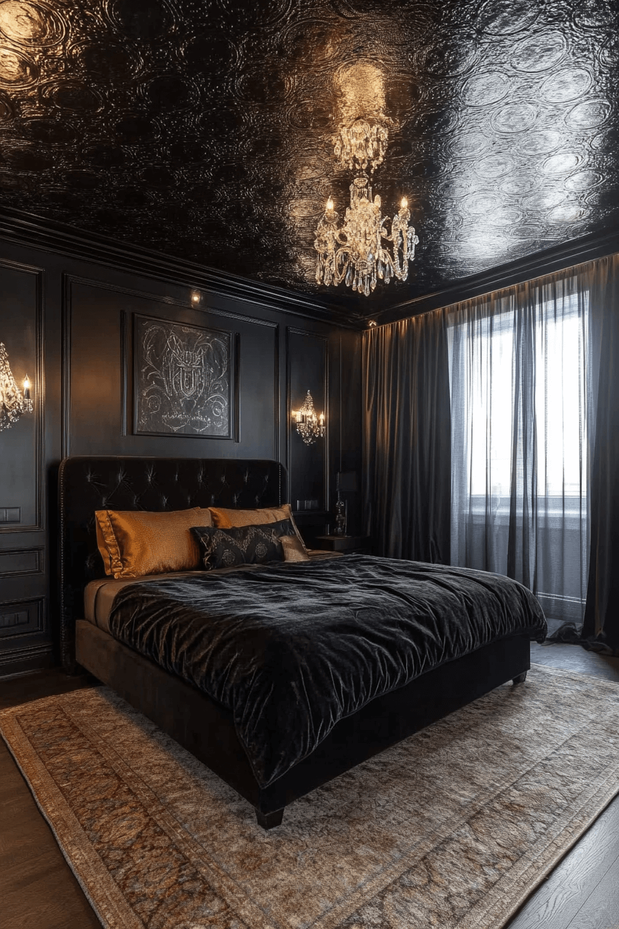 black bedroom