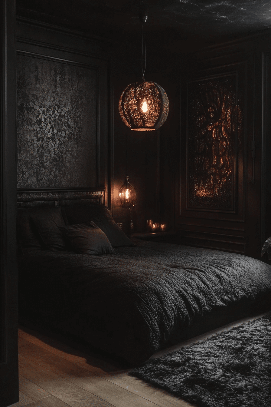 black bedroom