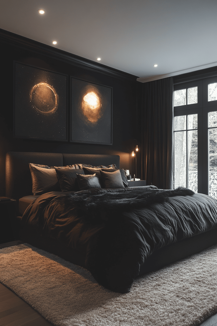 black bedroom