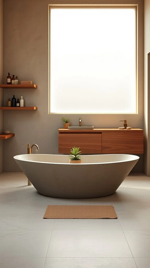 serene minimalist bathroom design