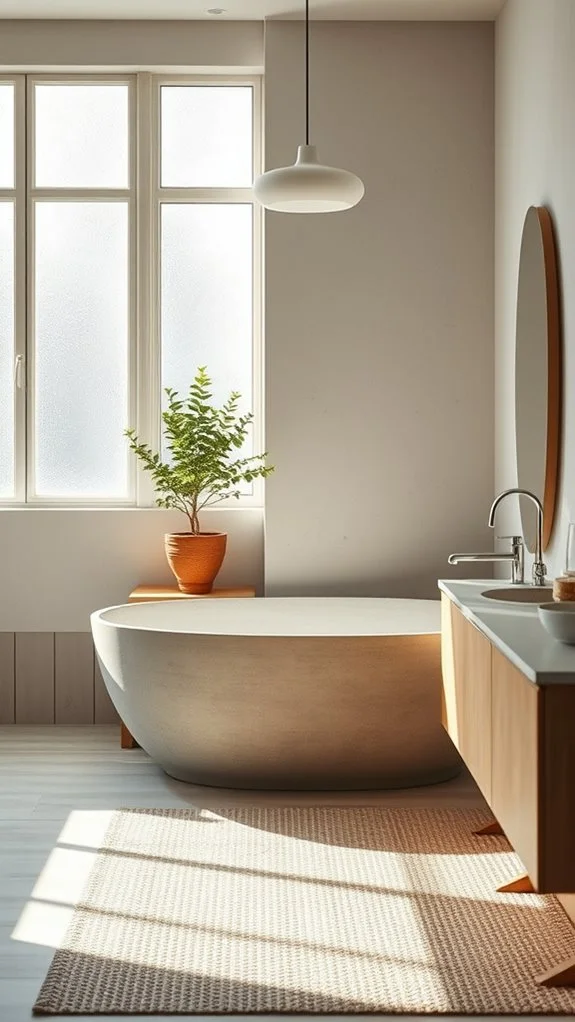 serene wabi sabi bathroom colors