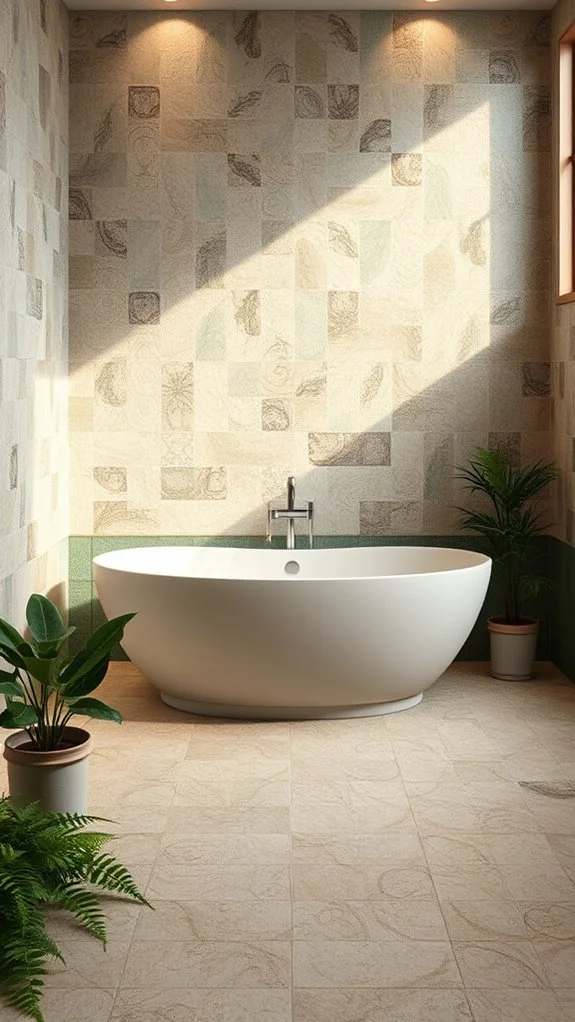 artistic hand painted tile decor