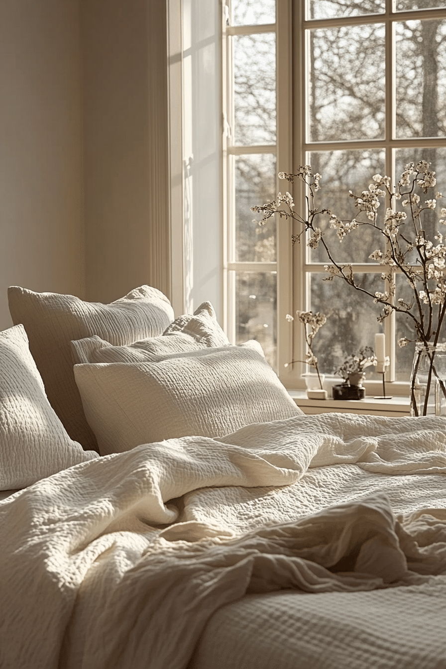 satin cozy bedroom ideas