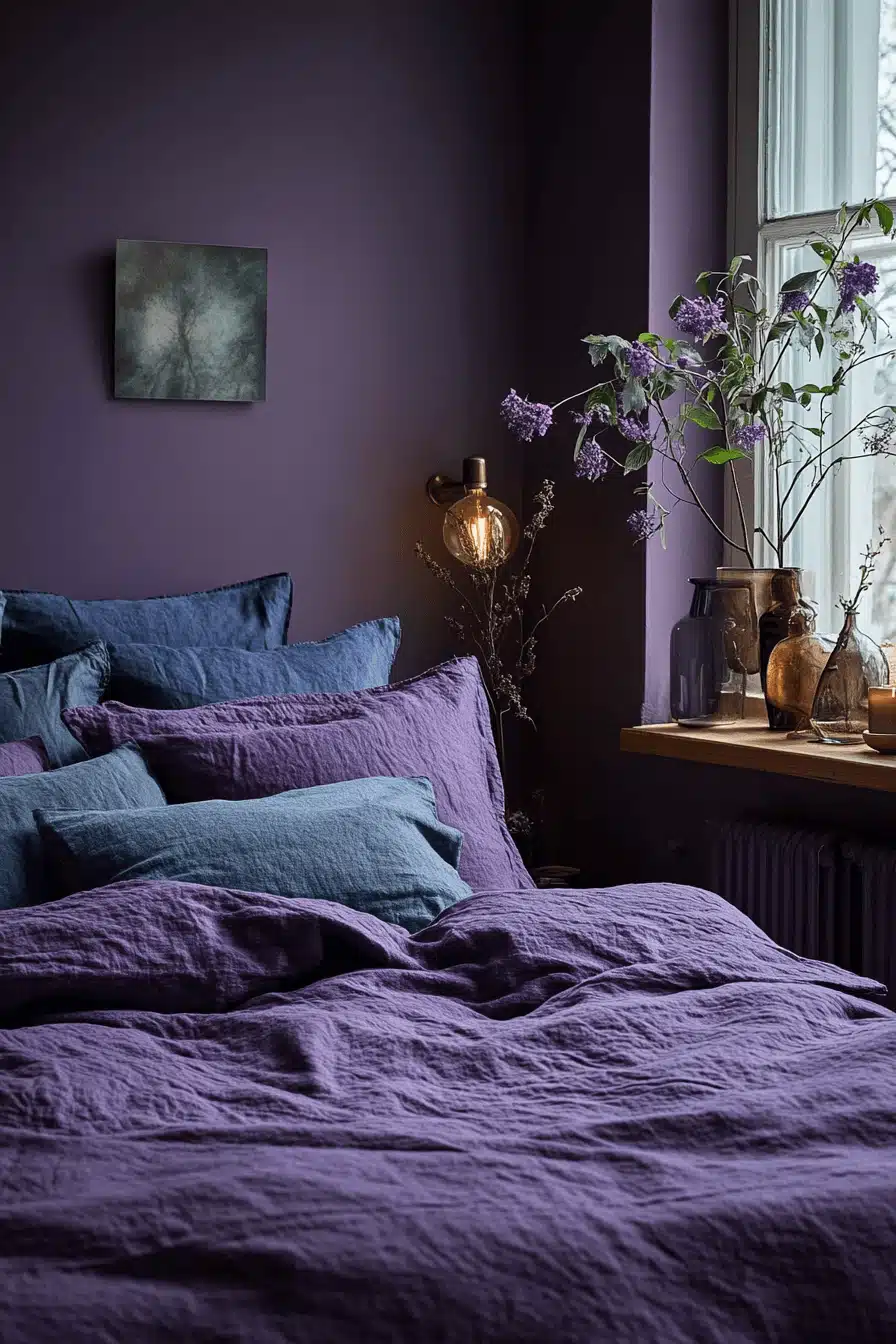 twilight color cozy bedroom ideas