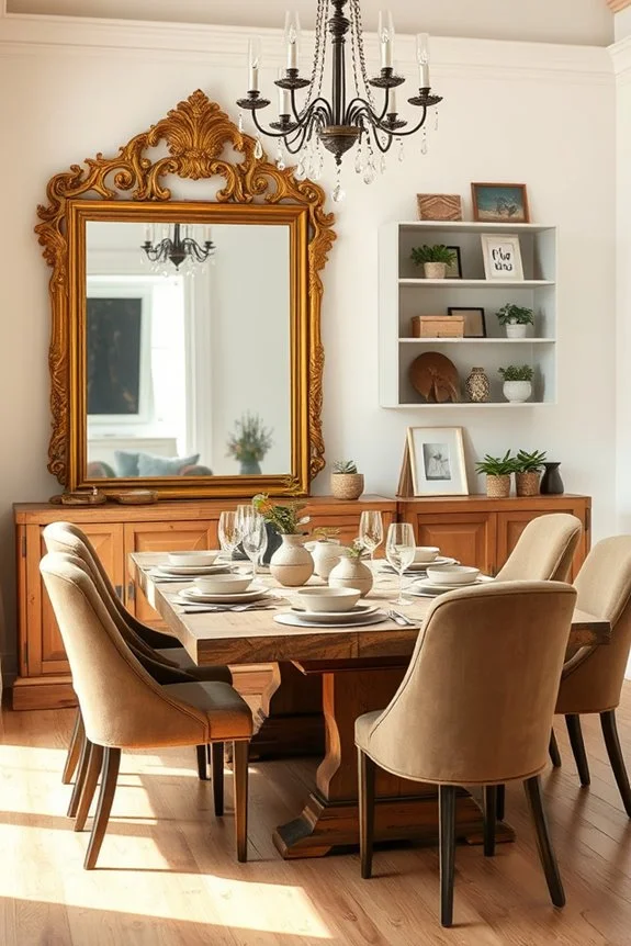 creative dining room mirrors