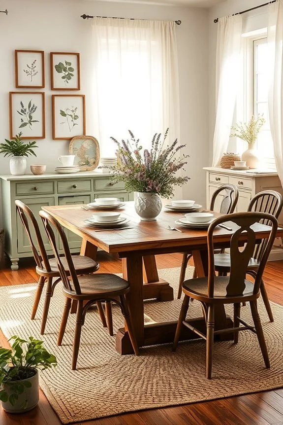 cottagecore dining room aesthetics