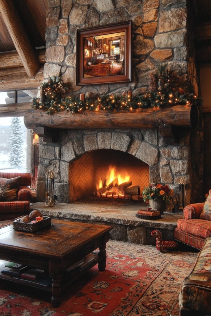 Stone Fireplace as a Cozy Focal Point