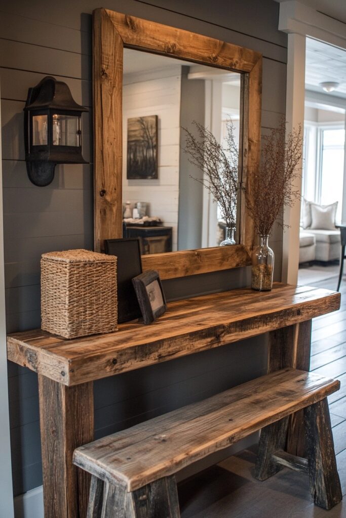 Rustic Mirrors for Added Depth and Light