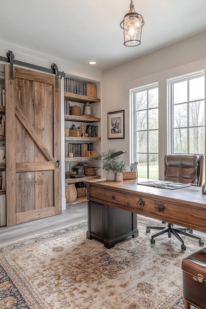 Efficient Home Offices with Rustic Appeal
