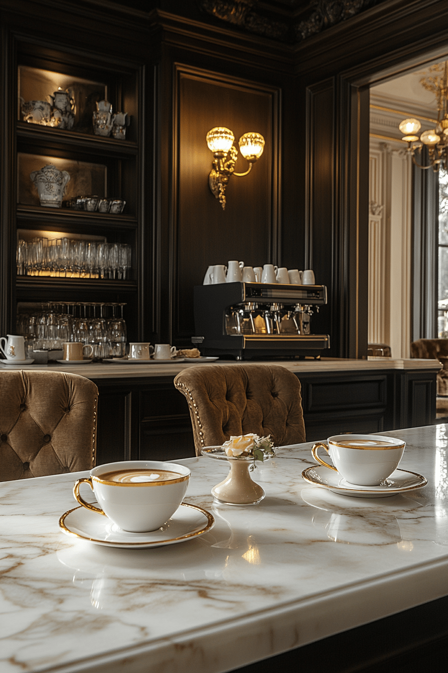 luxurious coffee bar