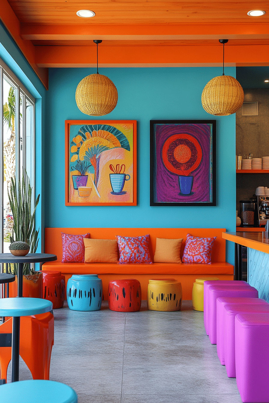 colorful coffee nook