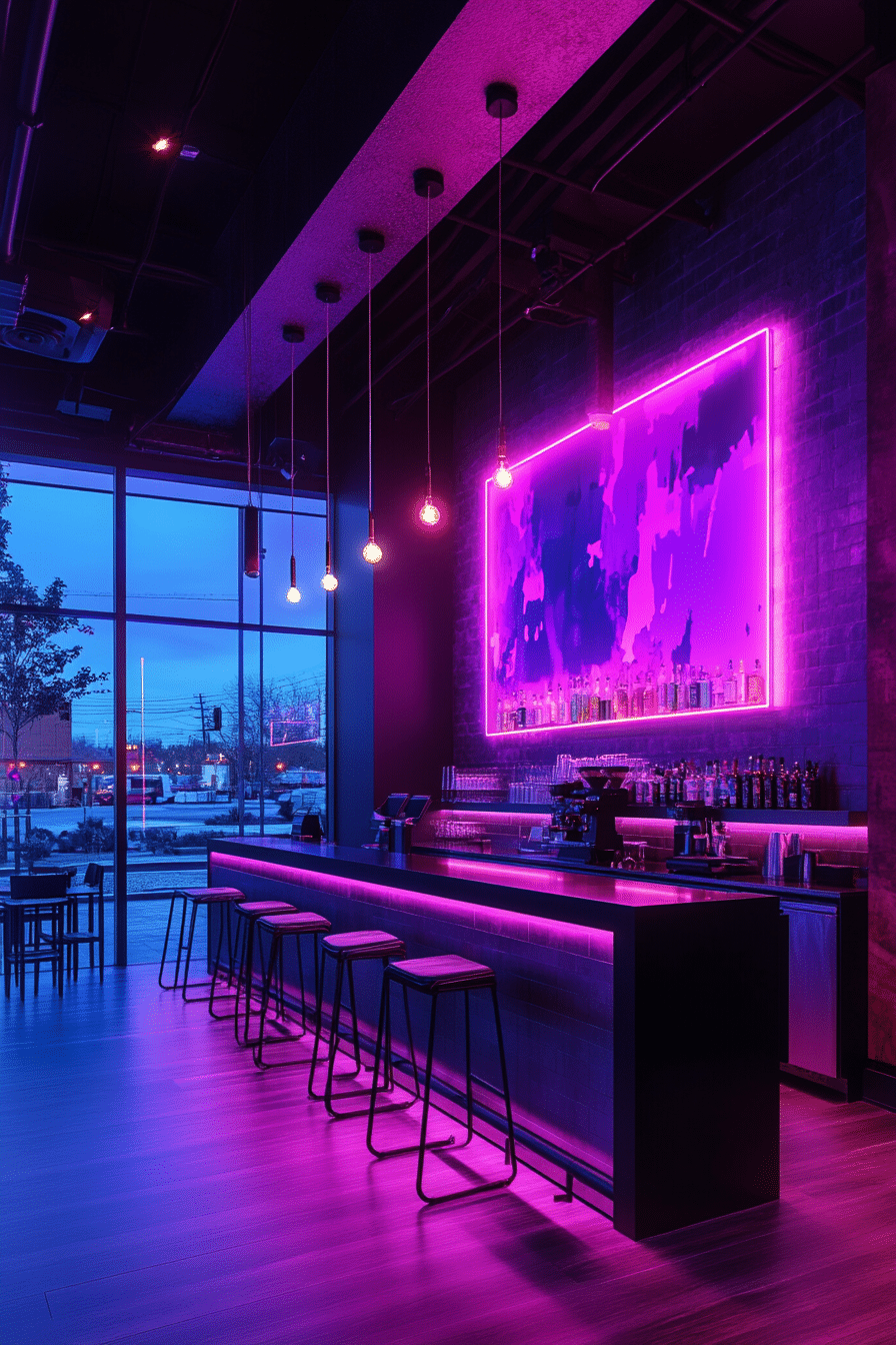 neon coffee bar