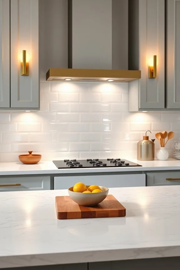warm wall sconces enhance kitchens
