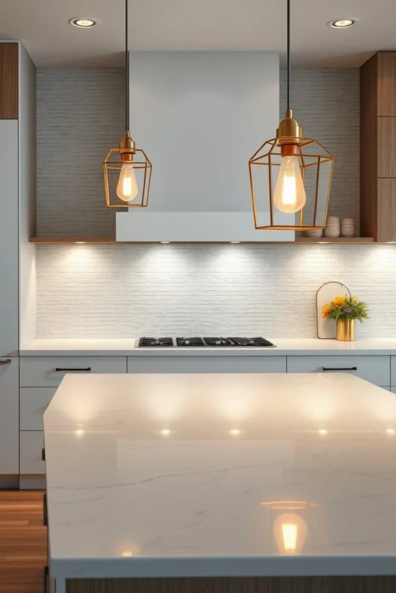 bold unique kitchen lighting