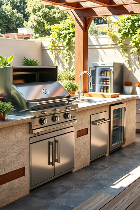 smart outdoor cooking station
