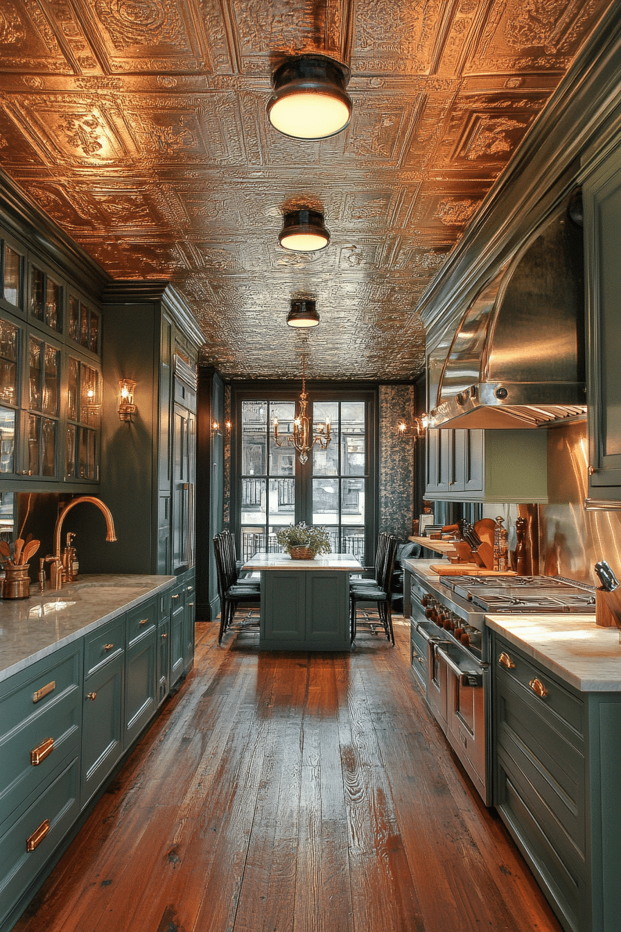 luxe sage green kitchen