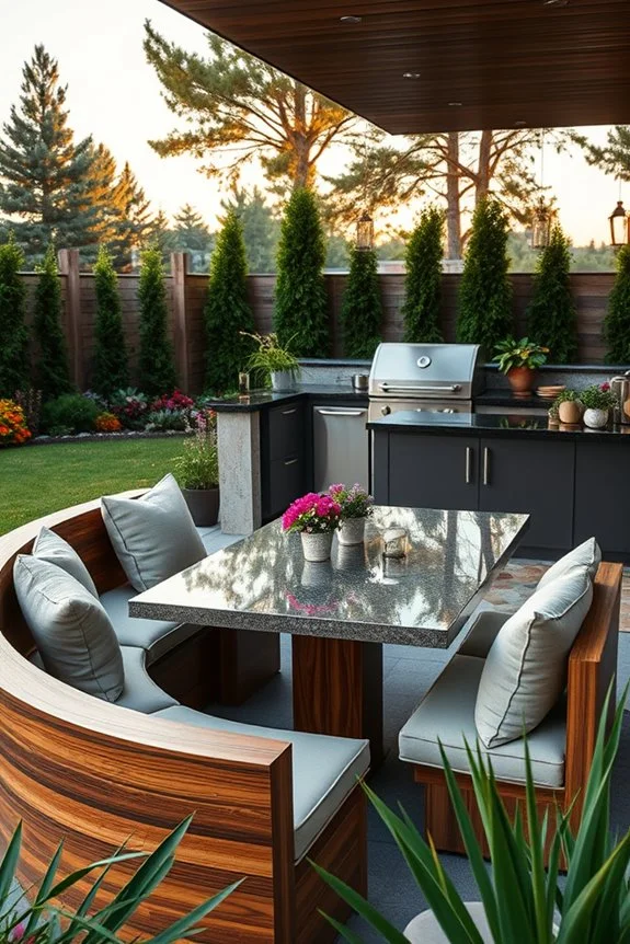 cozy functional outdoor seating