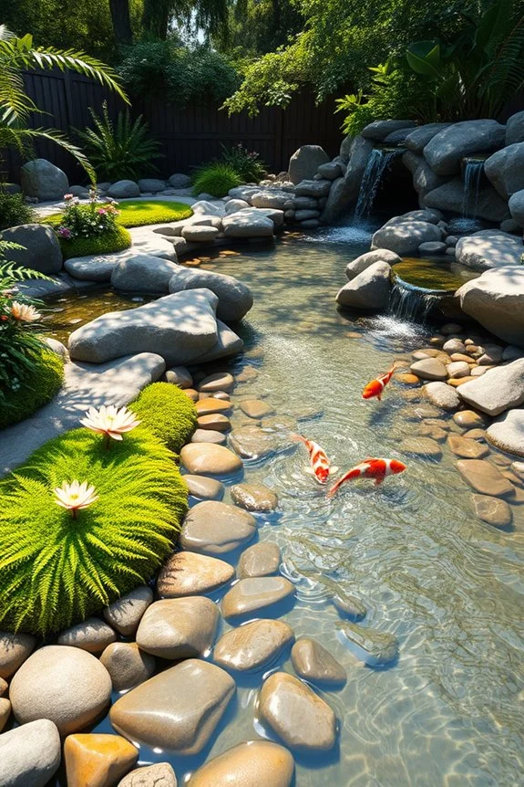 calming backyard water features
