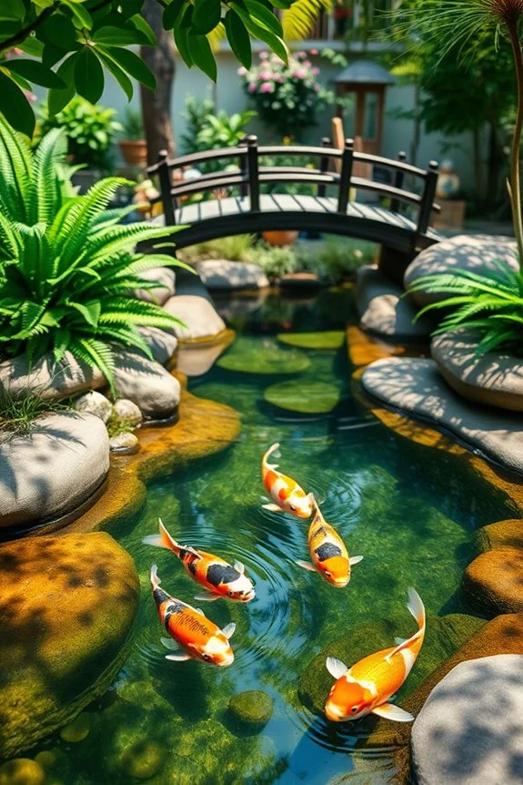 serene koi pond oasis