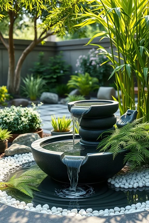 tranquil zen fountain